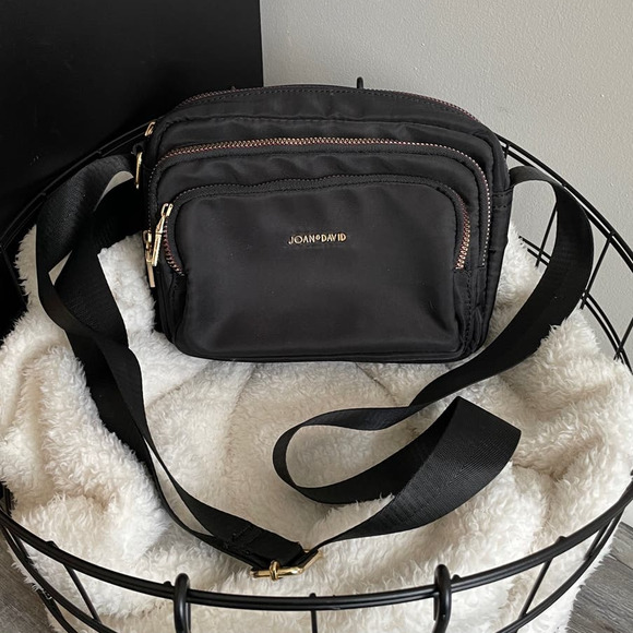 Joan & David Handbags - Joan & David Black Nylon Crossbody Purse